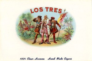 Los Tres - Cuba Cigar Box Label